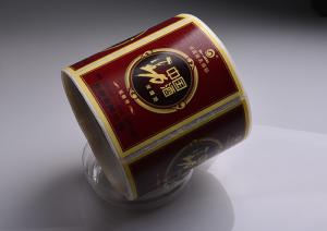 China Custom printing glossy varnishing self adhesive special paper chinese wine bottle labels roll wholesale