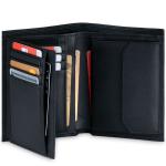 Low MOQ Mix Models Men's Brown Genuine Leather Card Holder with Coin Compartment
