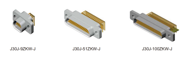 J30J Micro Rectangular Connector with Metal Body Precision Twist Pins and 9-144 Pins PCB Mount