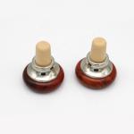 Reusable Red Wooden Wine Corks UV Printing Rubber Wine Stoppers