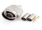 Brass RF Coaxial Connectors For RG58 Cable , Straight Crimp Connector N Male