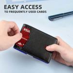 Anti-RFID Protected Slim Metal Money Clip Designer Wallet for Men in Genuine