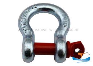China 0.06 Lbs Screw Pin Anchor Shackle , Safety Pin Shackle Galvanized Surface wholesale