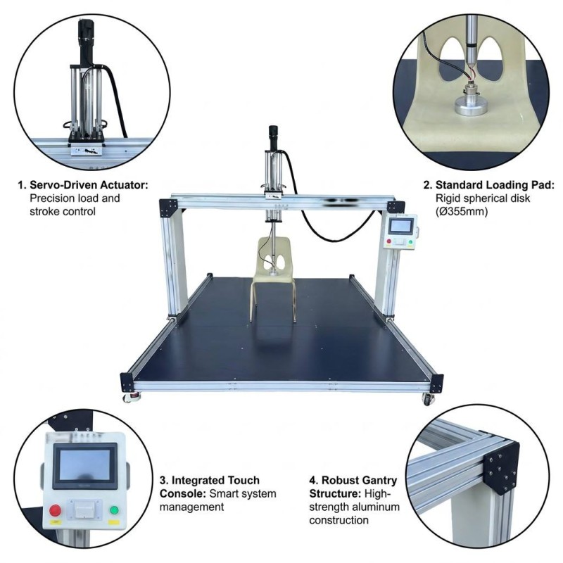 Computerized Mattress Compression Firmness Testing Machine Auto Data Recording & Report Printing CE Certified