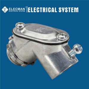 China 1/2 Inch Zinc Die Cast EMT Pipe To Box 90 Degree Pull Elbow UL Listed wholesale