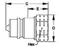 0.75 Inch Stainless Steel Close ISO 7241 A Quick Couplings