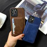 Shockproof Card Pocket Phone Case Vintage PU Leather KickStand Toughed Corners