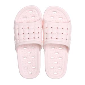 China Pink Color Pvc Slippers Bottom Hole Shoes Unique Out Sole Long Life Span wholesale