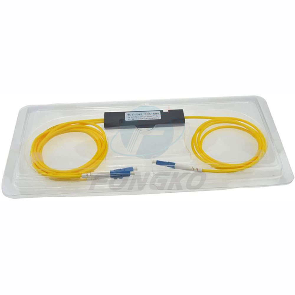 FTTH Singlemode 1x2 50/50 LC UPC ABS fiber optical splitter fbt coupler 1310nm or 1490nm or 1550nm