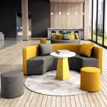 Solid Wood Luxury Modern Sofa Hotel Lobby Public Reception Room S Arc Office
