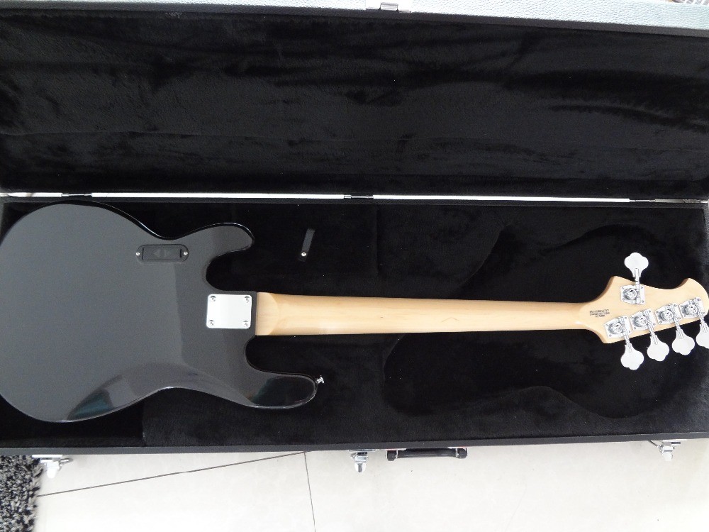 5 string bass guitar Erine ball sting ray 5 Gray quilted maple body maple neck and fingerboard