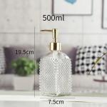 Polka Dot Glass Bottle 500ml For Press Type Dispensing Of Hand Sanitizer And