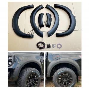 China Matte Black 4x4 Car Fender Flares For Ranger T9 2022+ ABS 3M Tape Wheel Arch Flares wholesale