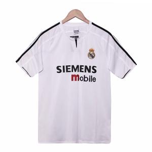 China Polyester Retro Football Shirts 2003-2004 Real Madrid Home Model wholesale