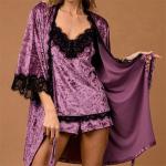 2021 Fashionable Short Tank Top Sexy Lace Bathrobe For Women Home Wear