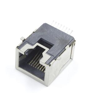 China Network Right Angle Rj45 Connector 10 100 Single Port Shielded TM56S811EXX43 wholesale