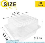 Clear Plastic Take Out Containers,Disposable Clamshell Dessert Container With