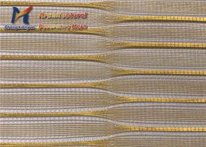 China Tempered Laminated Glass Panels 1.0mm Copper Wire Mesh wholesale