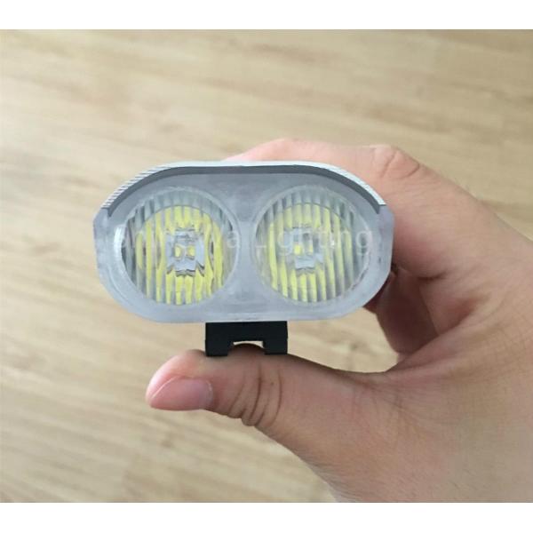 Double Cree Small Powerful Led Bike Lights , Battery Powered Bicycle Headlight