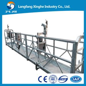 China Electric zlp suspended rope cradle , hanging scaffolding aluminum , construction gondola winch platform wholesale