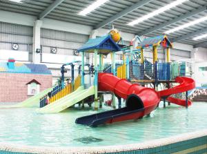 China Water House Aqua Park Games Platform 21*18*9m With Water Slide For Family Fun wholesale