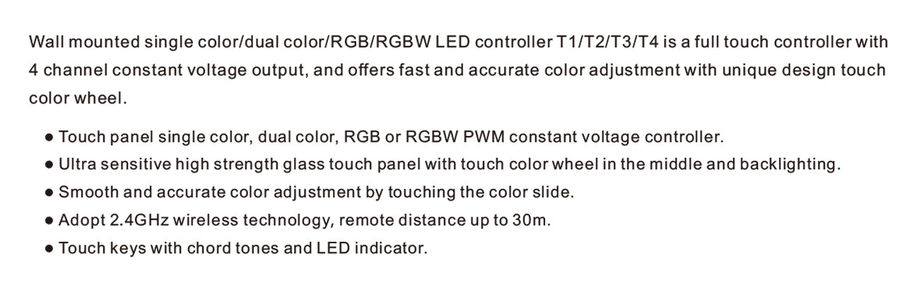 RGB Led Controller Touch Panel