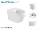 Modern Style Water Saving Toilets / Bathroom Round Wall Hung Toilet