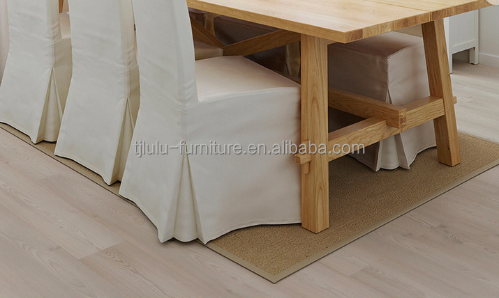Nordic Style Rectangular Dining Table for Hotel and Restaurant Solid Wood Material Included