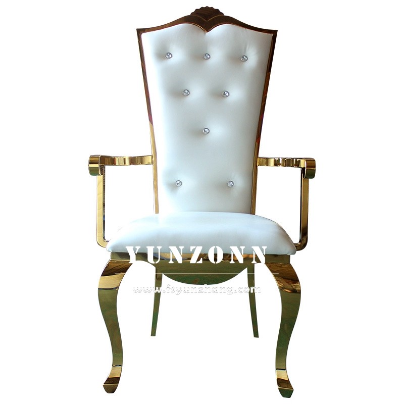 Elegant Strong Wedding Banquet Chair Gold Frame For Reception And Event