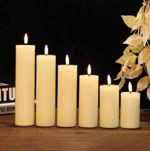 China Bespoke Wedding Candle Centrepieces Decor LED Pillar Candles For Party on sale