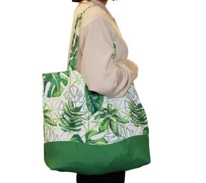 China Decorative Reusable Shopping Tote Bags Customized With Plants Pattern wholesale
