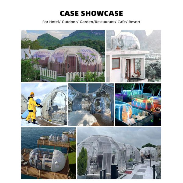 Modern Tiny Polycarbonate Bubble House with Bathroom EPS Shaped Transparent Dome House