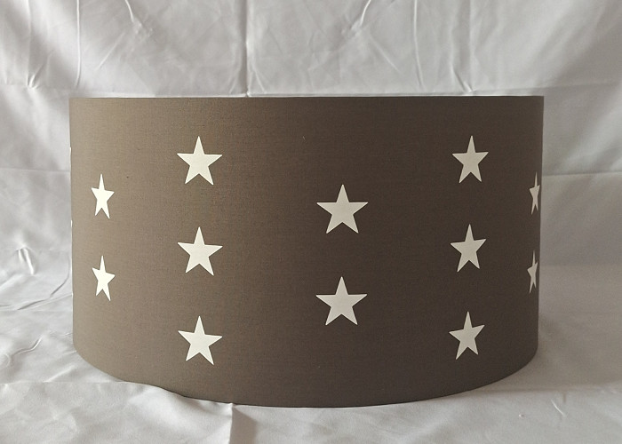 TC Chocolate Star Print Lampshade Lightweight Easy Fit Pendant