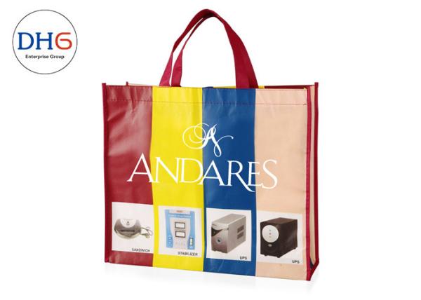 Grocery Stores Custom Non Woven Tote Bags Light Weight Color Silk Screen