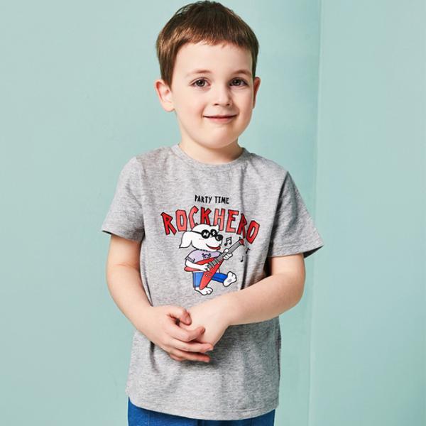 100% Organic Cotton Blank Print T Shirt Kids Clothes , Girls And Boys Summer