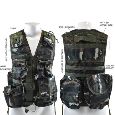 Durable Camouflage Tactical Vest Wear Resistant For Critical Situations