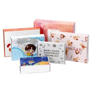 China Foldable Small CMYK Color E Flute Corrugated Gift Box Custom Logo wholesale