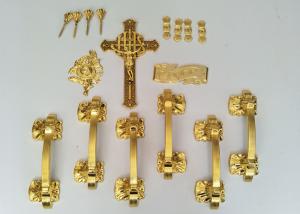 China Plastic Funeral Coffin Handles African Style H9002 Set Customized In Gold Color wholesale
