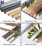 Customized Shape Stainless Steel Angle Bar Rose Gold Silver Blue Purple