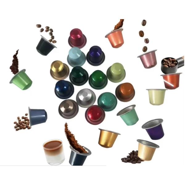 Aluminum Empty Capsules With Aluminum Nespresso Coffee Cup Sealing Machine