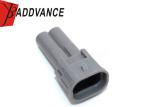 Gray 2 Pin Male Connector / Automotive Waterproof Electrical Connectors For