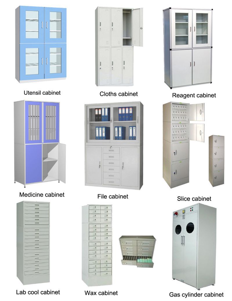 Hospital Reagent Cabinet Computer Lab Furniture Electrostatic Spraying Surface