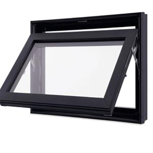 China Black Household Double Glazed Aluminum Alloy Awning Windows For Residential Demand wholesale