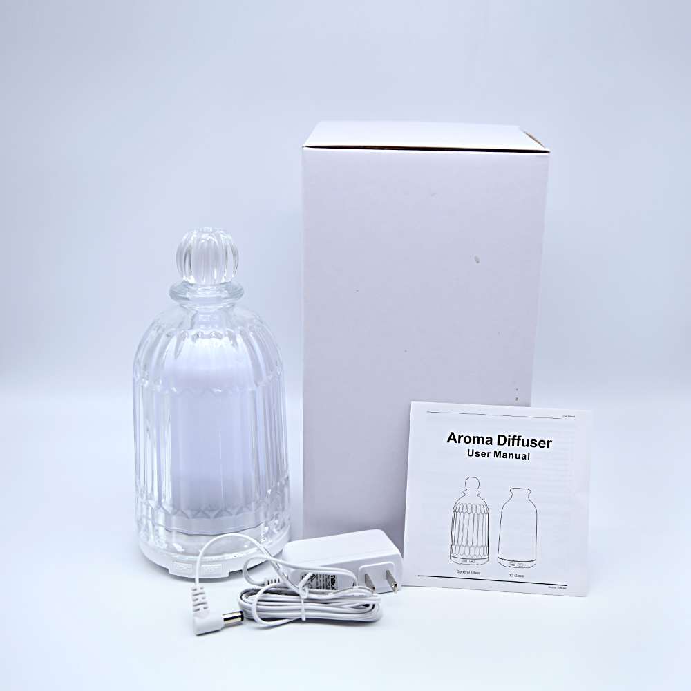 HOMEFISH 120ml Glass Aromatherapy Humidifier Ultrasonic Household Essential Oil Aroma Diffuser