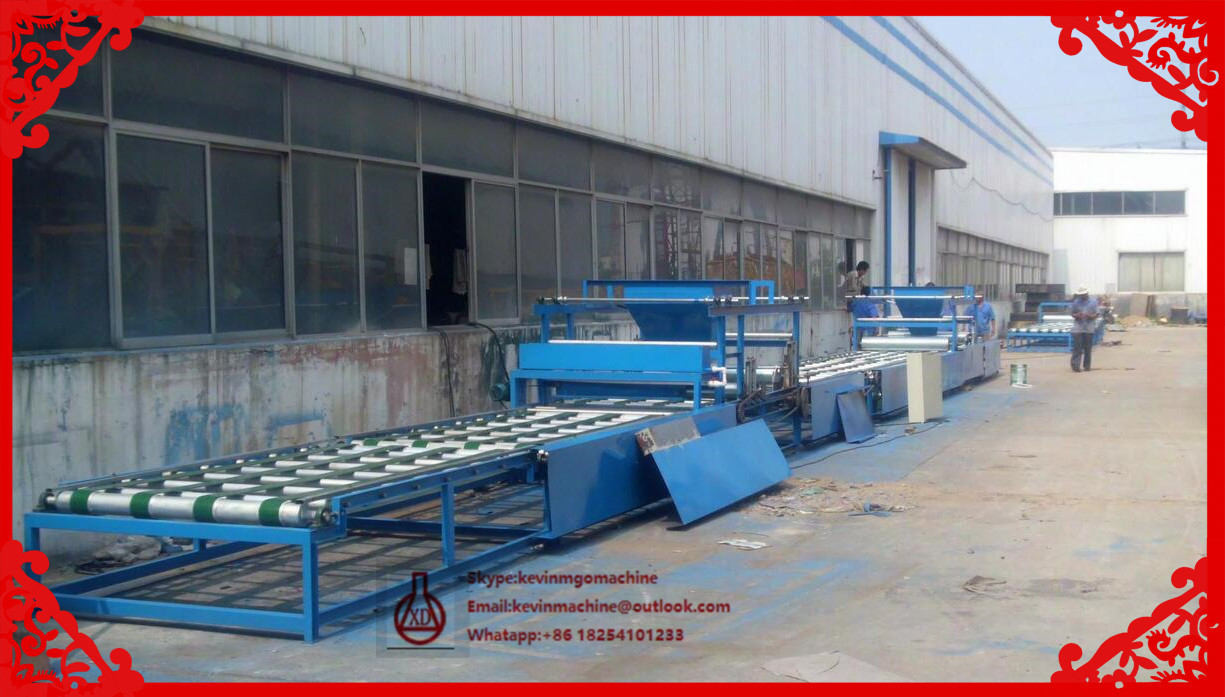 Full Automatic Fiber Glass Magnesium Oxide Sheet Construction Material Making machine Larger Capacity 1500 Sheets