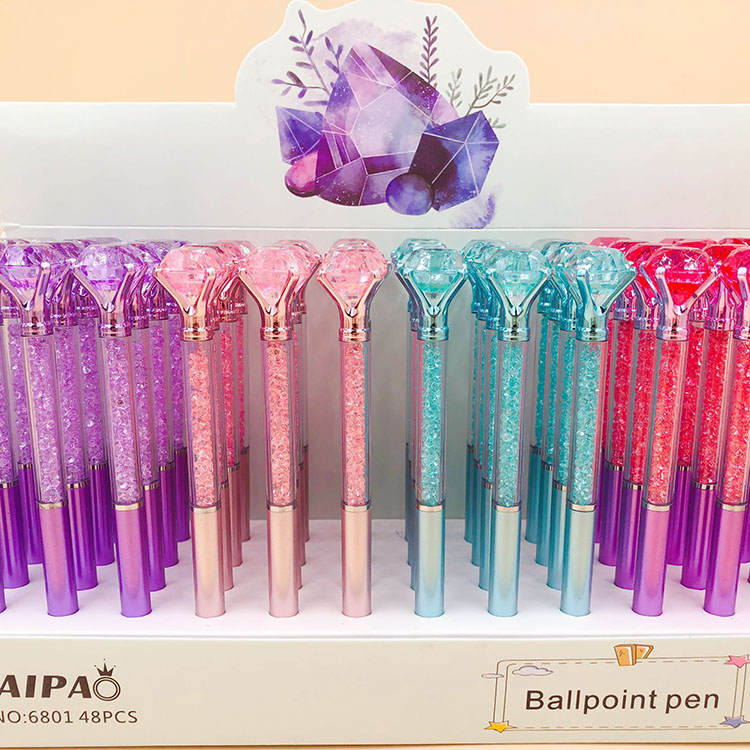 240M Writing Length Ballpoint Pen in PDQ CDU Display Case Box Custom Color Diamond Pen