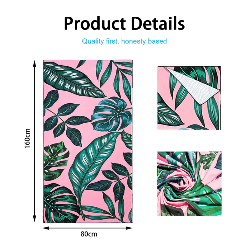custom logo print quick dry microfiber egyptian beach towels with a zip pocket recycled towel sand free