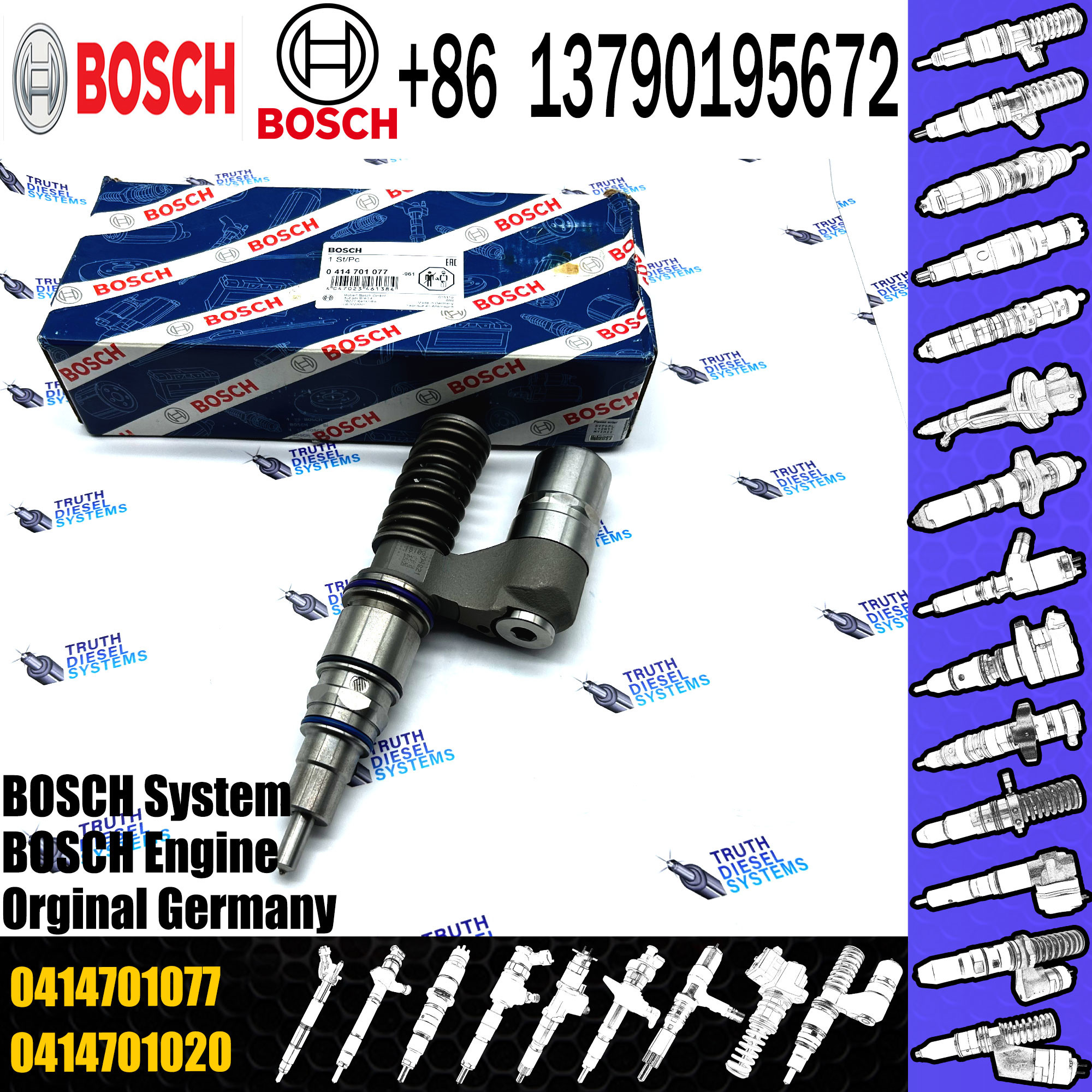 Diesel Common Rail Fuel Injector 0414701072 0414701051 0414701073 0414701076 0414701077