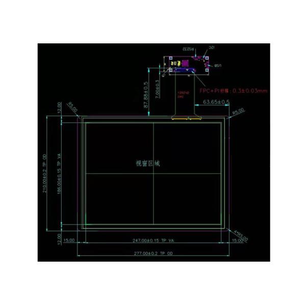 PCAP 12.1 Inch Anti Glare Touch Screen Glass Panel With ILITEK Controller