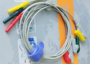 China Din Style IEC Safety 3 Leads ECG Monitor Cable And Leadwires Compatible All Brand wholesale